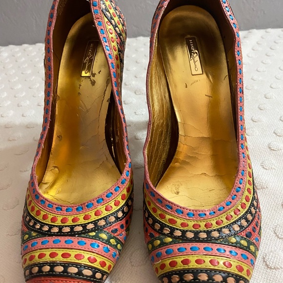 REPORT Signature Leather Woven Heels Brazil Dress Casual - Picture 2 of 16